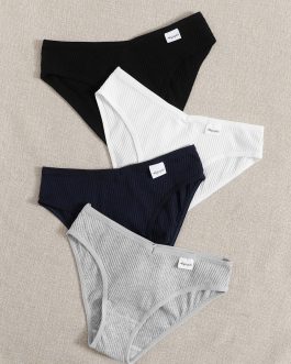 Lot de 4 culottes cotelées en coton