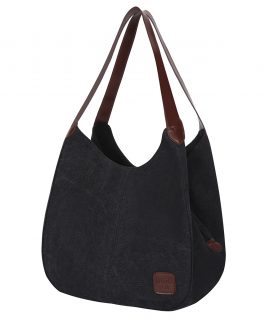 Sac à main noir rétro en Jean Hobo