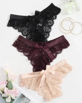 lot de 3 culottes en dentelle